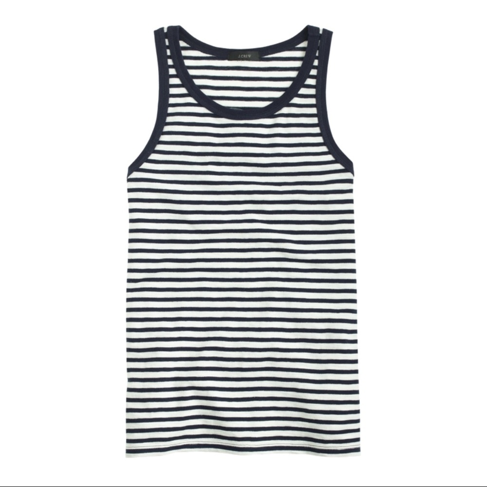J.Crew Navy/White striped tank top, sz M